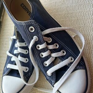 Converse Navy Blue Chuck all stars Canvas Sneakers with White Accents